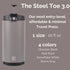 Steel Toe 3.0 Travel Coffee Press - Brew 20 fl.oz On The Go, Double Wall Vacuum Insulated French Press (Obsidian Black)