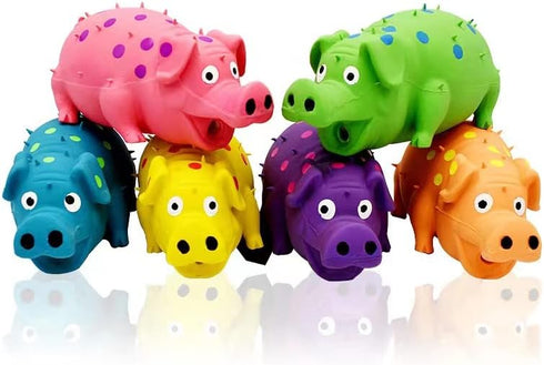 Squeaky Pig Dog Toys, 2 Pack Grunting Oinking Toy for Small Medium Large Dogs, Grunting Sound Play Dog Toy
