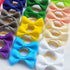 Chenkou Craft 40pcs Puppy Yorkie Dog Hair Bow, Pure Ribbon with Rubber Band, 40mm, Mix Colors, Pet Grooming Products