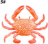 KTGCOZS Pack 6 8cm10g of Simulated Crab Soft Bait Floating TPR Vivid Fake Bait Saltwater sea Fishing Accessories Tools