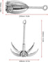 Folding Claw Hook, Multifunctional Stainless Steel Grappling Hook for Outdoor Camping, Hiking, Rock Climbing