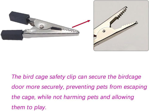 40 Pcs Pet Cage Safety Clip, Bird Cage Safety Door Lock, Parrot Cage Accessories for Birds, Anti-Escape Cage Door Clips