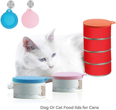 6 Packs Pet Food Can Lids, BPA-Free & Dishwasher Safe, Fits Most Standard Dog and Cat Cans