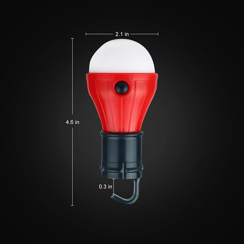 LED Camping Tent Lantern, Portable Waterproof Emergency Light Bulb, Battery Powered, 4 Packs