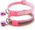 Pink Dog Collar with Bell, 2-Pack Basic & Reflective Cat Collars for XXS XS Small Tiny Dogs, Neck 7-12 inch