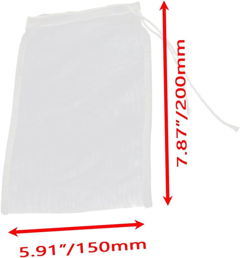 Extra Fine Filter Bags, 200 Micron Aquarium Filter Media Bags, 15 Pack (5.91" x 7.87")
