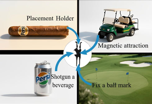 Rainfox Multifunctional Divot Repair Tool, Portable Golf Divots Fixer, Adorable Beverage Bottle Opener, Metal Alloy