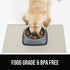 Gorilla Grip 100% Waterproof Raised Edge Silicone Pet Feeding Mat - Dog Cat Food Mats to Contain Spills, 18.5x11.5 Cream