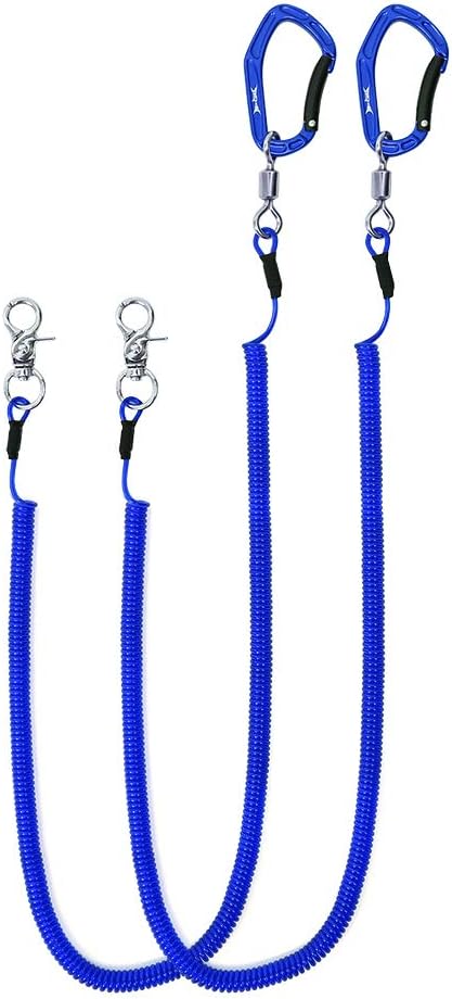 HERCULES M4 Fishing Lanyard, Heavy Duty Retractable Coiled Tether for Fishing Rods, Pliers, Kayak