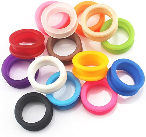 12 Pcs Pet Scissors Finger Rings Grips Inserts for Grooming Shear Thumb Insert, Barber Hairdressing