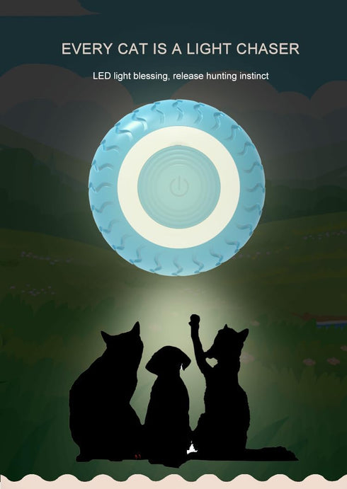 Generic Cat Toys Interactive Spinning Ball, Automatic Rolling Smart for Cats Training, with Flashing LED Lights