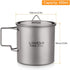 Lixada Titanium Pot, Lightweight Camping Pot, Titanium Cup, Backpacking Pot with Portable Handles