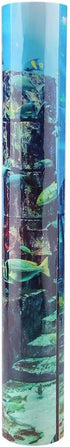 Fish Sticker Background, Aquarium Background PVC Coral Underwater Poster, Fish Wall Decorations Sticker (61 x 41cm)