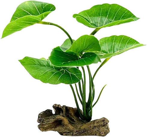 Smoothedo-Pets Fish Tank Decor, Betta Leaf Pad Hammock, 6 Inch Plastic Artificial Plant for Small Tanks