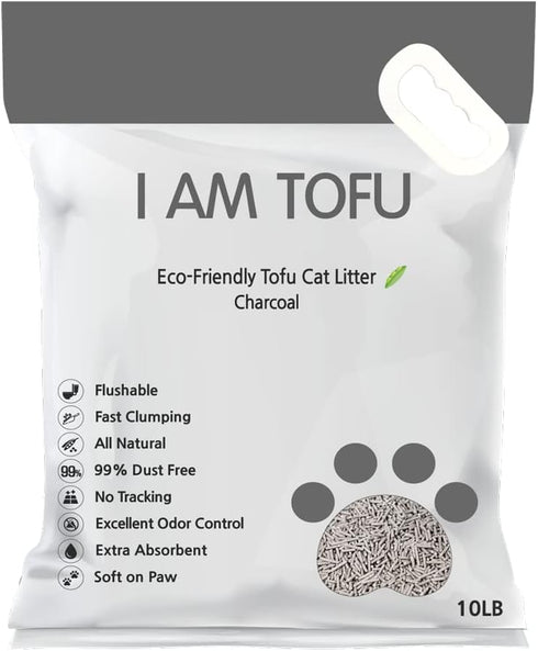 I AM TOFU - Natural Flushable Tofu Cat Litter, Low Dust Lightweight