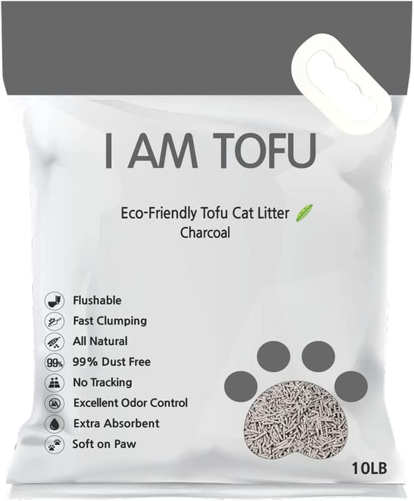I AM TOFU - Natural Flushable Tofu Cat Litter, Low Dust Lightweight