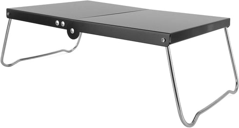 Phefop 12.6x4.8x8.3in Camping Table, Portable Folding Stainless Steel Lightweight Camp Side Table with Carry Bag