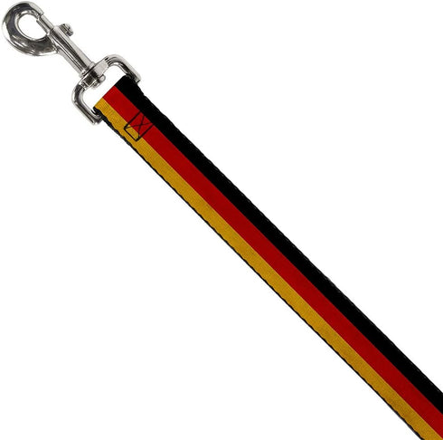Buckle-Down Dog Leash Germany Flag Weathered 4 Feet Long 1.0 Inch Wide