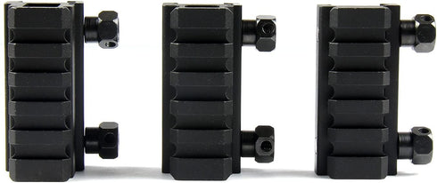 TACFUN 3 Pack 1" High & 0.75" Medium & 0.5" Low Riser, 5 Slot 20mm See Through Scope Mount