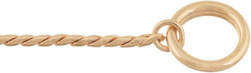 Alvalley Metal Chain Dog Show Collar, Pet Slip Collar for Shows, Brass Snake Chain Adjustable for Toy, Small, Medium,