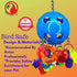 Bonka Bird Toys 1938 Paci Pull Colorful Acrylic Pacifier Ring for Parrots, Parrotlets, Budgies, Quakers