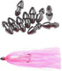 Generic 10PCS 1/8OZ Sea Witch Head Fishing Lure Trolling Heads for Mylar Flash