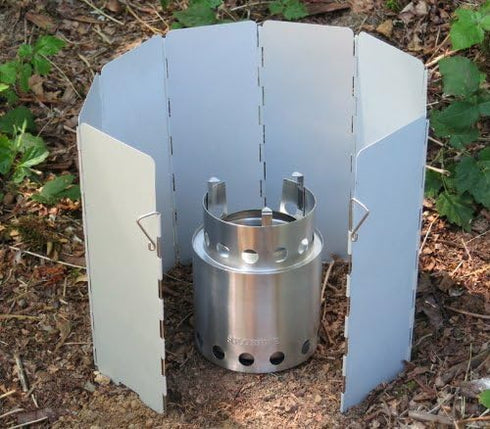 Solo Stove Aluminum Windscreen for Backpacking, Camping, Butane, and Alcohol Stoves