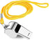 Stainless Steel Sports Whistles with Lanyard, Loud Crisp Sound for Referees and Coaches
