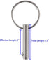 VTurboWay 4 Pcs Bimini Top Pin, 1/4" Diameter, 1" Usable Length, Full 316 Stainless Steel Marine Hardware