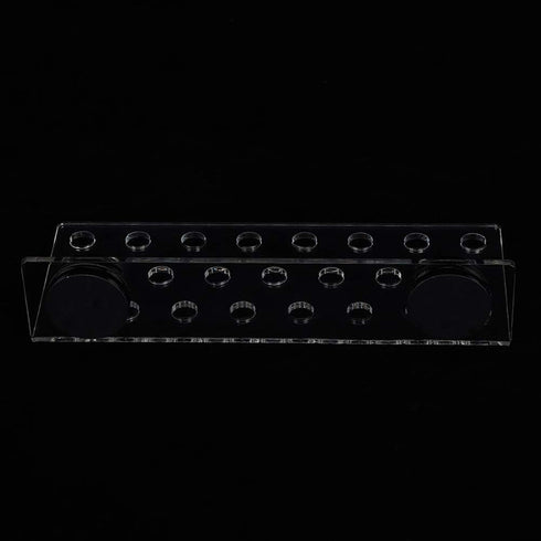 Zerodis Fish Acrylic Coral Bracket Base, Transparent Bracket Holder with 23 Holes for Aquarium Frag Plugs Rack