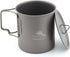 TOAKS Titanium Camping Cup, 450ml with Lid – Compact, Foldable Handle, Rustproof and Durable
