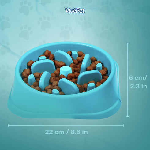 Non-Slip Slow Feeder Dog Bowl, Anti-Choke Design for Healthier Eating Habits
