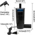 Aquarium Internal Filter Waterfall Flow Water Clean Pump with 2 Filter Spong Effective Filtration Waterfall Filter Low Level Waterfall Filter for Small Fish Tank Turtle Tank Shrimp Amphibian Frog Crab