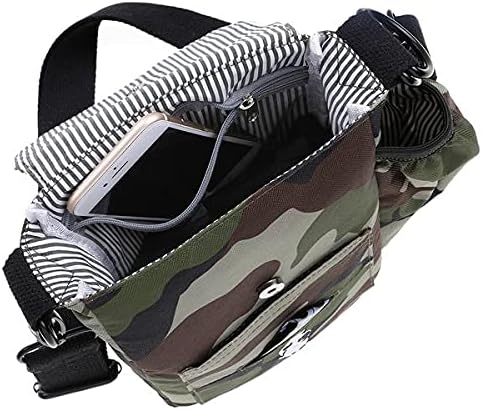 DOOG Walkie Bag, Adjustable Shoulder Bag with Poo Bag and Water Bottle Compartments | Camo