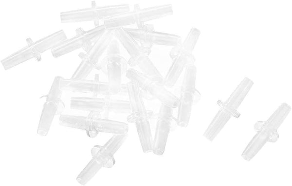 Plastic Aquarium Air Tube Pipe Pump Valve Connector, 100pcs Inline Tubing