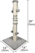 Dimaka 29'' Cat Scratching Post, Natural Sisal Rope Scratcher Post, Kitten Claw Scratch with 4 DanglingToy Balls for Large Cats (Grey)