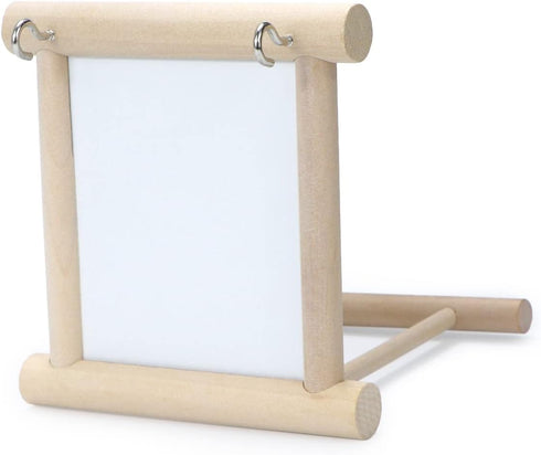 Bird Mirror with Perch, Bird Toys for Parrots, Budgies, Cockatiels, Lovebirds, Finches, Canaries
