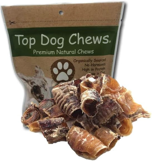 Top Dog Chews Beef Trachea for Dogs (1 Pound) - Made in USA, Irresistible Chews for Small, Medium & Large Breeds