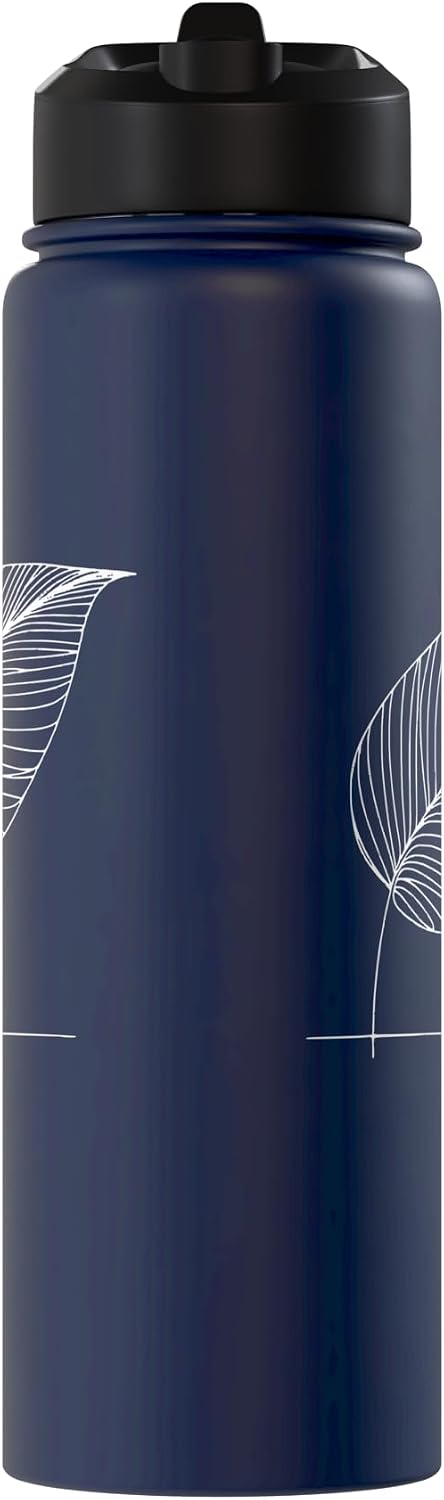 Jimbeels Banana Leaf Line Art Plant Lover Stainless Steel Insulated Water Bottle