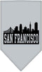Mirage Pet Products San Francisco Skyline Screen Print Bandana, Small, Grey