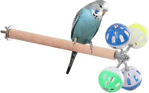 hereex Bird Perch Toy with Rotating Balls, Parrot Stand, Spinning Perch Toy for