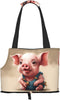 MDATT Naughty Pig Baby Print Pet Portable Shoulder Bag, Foldable Pet Bag 13.4