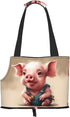 MDATT Naughty Pig Baby Print Pet Portable Shoulder Bag, Foldable Pet Bag 13.4