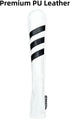 Golf Alignment Stick Cover - Chilxe White Synthetic Leather Headcover for Alignment Stick, Basic Golf Accessories