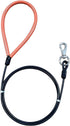 Chew Proof Heavy Duty Dog Leash for Dogs Up to 250 Pounds, Metal Cable Lead with Soft Padded Handle, 5 Feet Long, Black