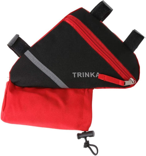 MOOCY Bike Frame Bag with Water Bottle Pouch, Storage Bag for MTB Road Bike Cycling Accessories (Red)