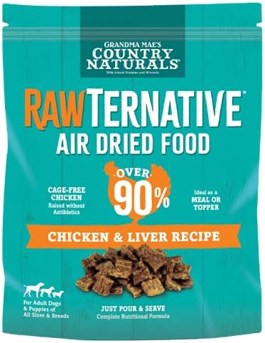 Grandma Mae's Country Naturals RawTernative Air Dried Dog Food, 5 OZ Chicken and Chicken Liver Recipe