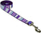 Dog Leash Medium Purple/Multi Stripe: 6ft Length, 3/4" Wide - Made in USA