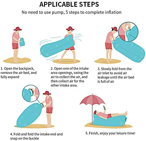 Generic Hammock Inflatable Couch Air Sofa Portable, Waterproof Anti Air Leaking Design Camping Chair for Traveling