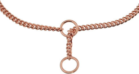Alvalley Metal Chain Dog Show Collar - Adjustable Slip Collar for Toy, Small, Medium, Large, Extra Large Dogs (Rose